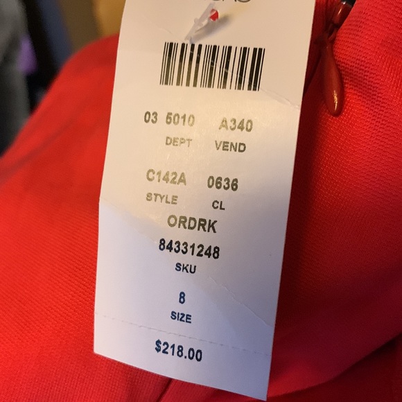 Cache Red Strapless Cocktail Dress Size 8 - Picture 15 of 16